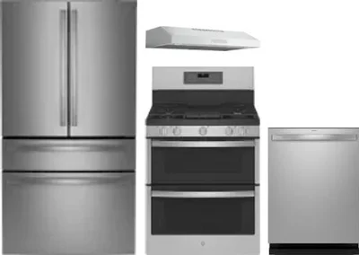 4 Piece Package Includes Refrigerator, Range, Hood And Dishwasher